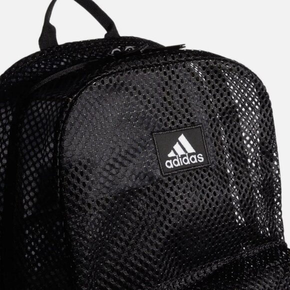 NEW Adidas Hermosa II Mesh Backpack Black See Through NWT MSRP - Picture 6 of 6